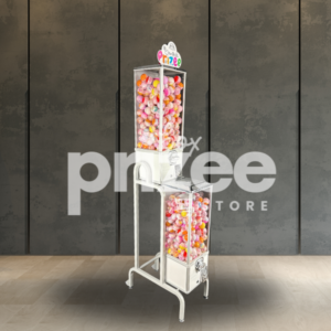 Dupla állvány automatákhoz fehér színben